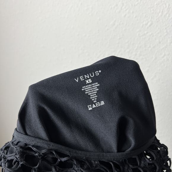 y2k venus black fitted fishnet minimalist long sleeve festival rave goth top - Picture 6 of 6